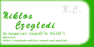 miklos czegledi business card